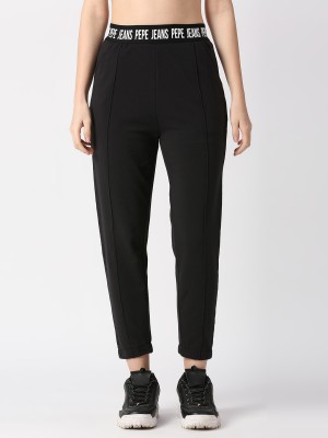 Pepe Jeans Printed Women Black Track Pants