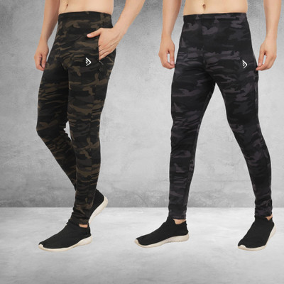 DIHOX Printed Men Green, Grey Track Pants