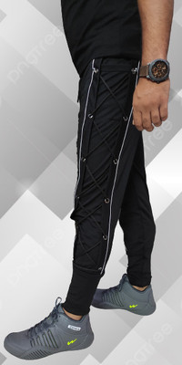 RusticBlooms Solid Men Black Track Pants