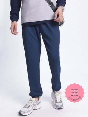 Glitchez Washed Men Blue Track Pants