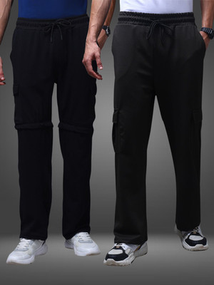 MADSTO Solid Men Black, Brown Track Pants