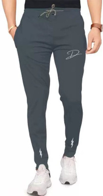sonizee Solid Men Grey Track Pants