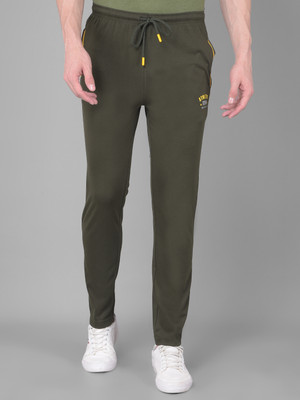 Force NXT Solid Men Dark Green Track Pants