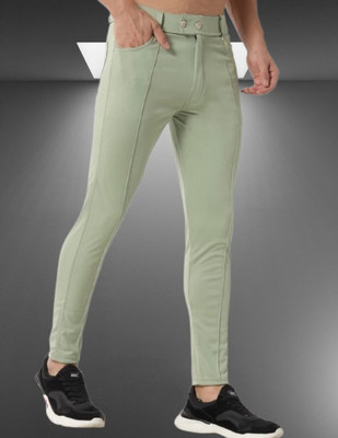Nitya TrackP Solid Men Light Green Track Pants