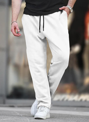 KELONBRO Solid Men White Track Pants