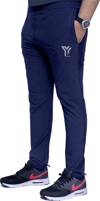 YUNEK Solid Men Blue Track Pants