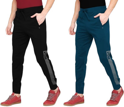 ATTITUDE START OF FASHION Printed Men Black, Blue Track Pants