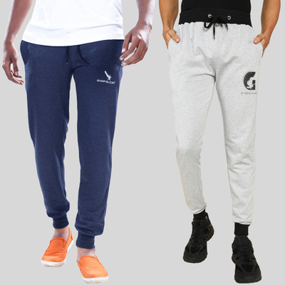 GYRFALCON Printed Men Blue, Grey Track Pants
