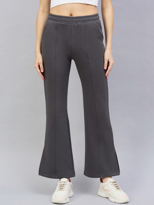 98 Degree North Solid Women Grey Track Pants