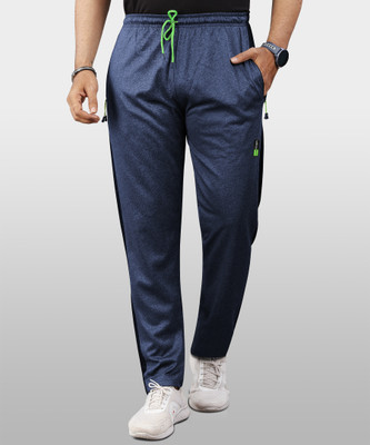 VeBNoR Striped Men Blue Track Pants