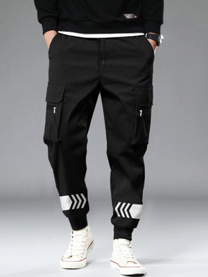 TRIPR Printed Men Black Track Pants