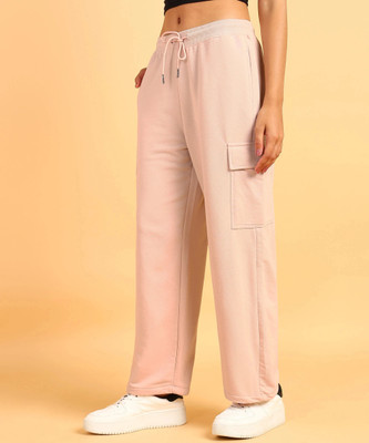 Alan Jones Solid Women Pink Track Pants