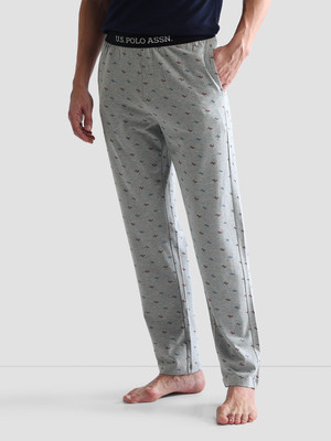 U.S. POLO ASSN. Printed Men Grey Track Pants