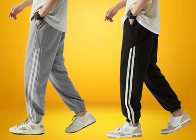 UNICO WESTON STORE Striped Men Black, Grey Track Pants