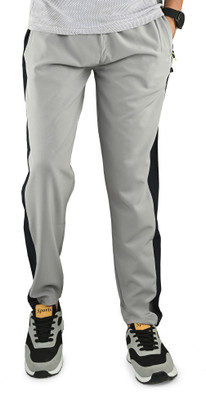 TRACKING GO Self Design Men Grey, Black Track Pants