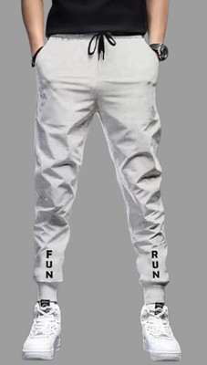 AR 9 Printed Men Grey Track Pants