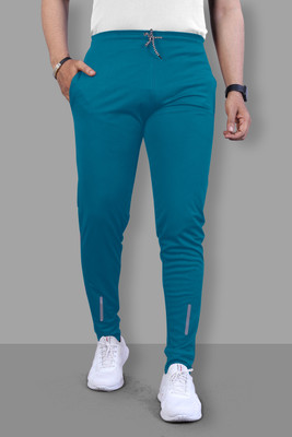Z-DEVIL Solid Men Dark Blue Track Pants