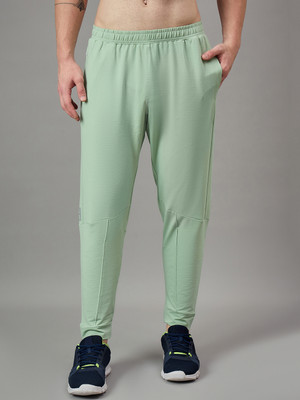 DIDA Solid Men Light Green Track Pants