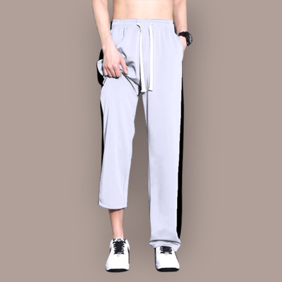 INDICLUB Self Design Men Silver Track Pants