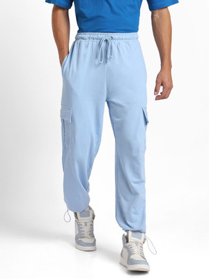 NOBERO Self Design Men Blue Track Pants