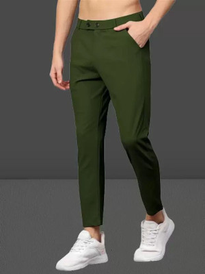 STYROVA Solid Men Green Track Pants