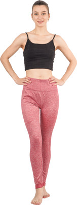 Ramanuja Solid Women Red Tights