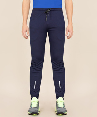 Slony Solid Men Blue Track Pants