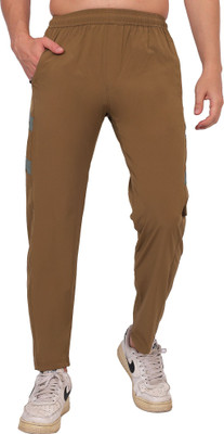 ZULX Striped Men Brown Track Pants