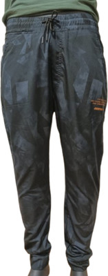 BEING HUMAN Solid Men Black Track Pants