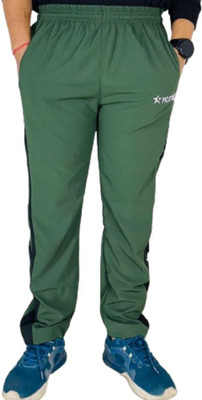 WolfWay Self Design Men Green Track Pants