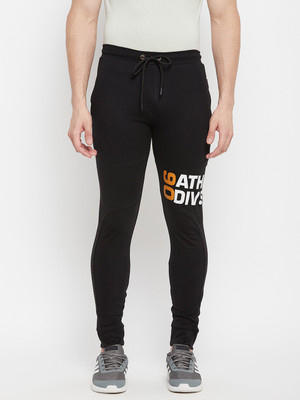 DUKE Printed Men Black Track Pants
