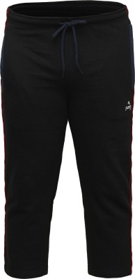 Aurora Shine Solid, Self Design Men Black Track Pants