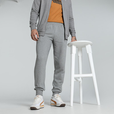 PUMA Solid Men Grey Track Pants