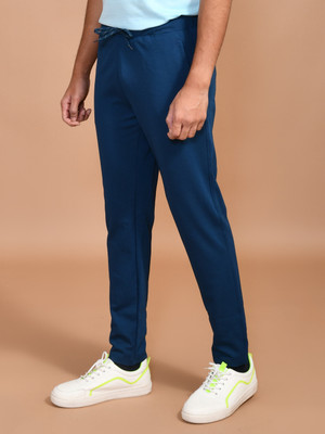 SKYKNIT Solid Men Blue Track Pants