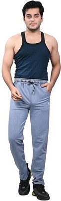neoCardin Solid Men Grey Track Pants