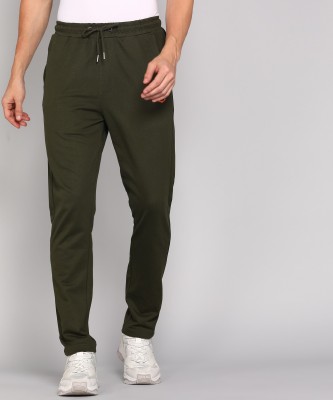 VAN HEUSEN Solid Men Light Green Track Pants