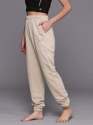 HRX by Hrithik Roshan Solid Women Beige Track Pants