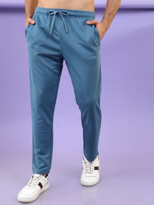 HIGHLANDER Solid Men Blue Track Pants