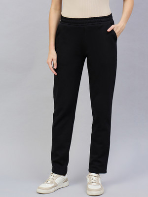 98 Degree North Solid Women Black Track Pants