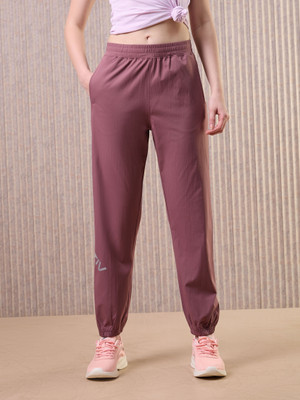 TECHNOSPORT Solid Women Maroon Track Pants