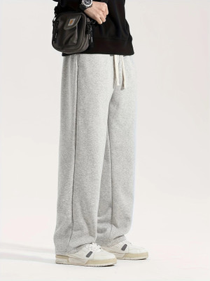PROGENY Solid Men Grey Track Pants
