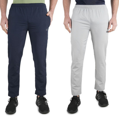 KWINGS Solid Men Dark Blue, White Track Pants