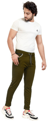 sanket synthetics Solid Men Dark Green Track Pants