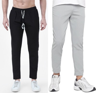 kushwaha fashion point Solid Men Black, Grey Track Pants