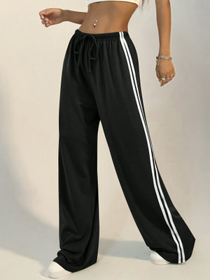 Dockstreet Solid Women White Track Pants