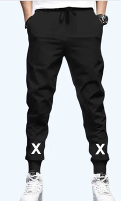 fastmoving Printed Men Black Track Pants