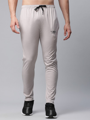 MACK JONNEY Solid Men Grey Track Pants