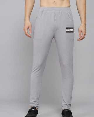 Veltick Self Design Men Grey Track Pants