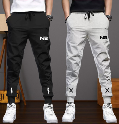 Conway Solid Men Black, Grey Track Pants