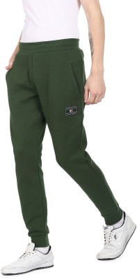 TOMMY HILFIGER Solid Men Green Track Pants